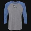Unisex Triblend Three-Quarter Raglan T-Shirt Thumbnail