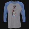 Unisex Triblend Three-Quarter Raglan T-Shirt Thumbnail