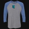Unisex Triblend Three-Quarter Raglan T-Shirt Thumbnail