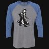 Unisex Triblend Three-Quarter Raglan T-Shirt Thumbnail