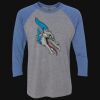 Unisex Triblend Three-Quarter Raglan T-Shirt Thumbnail