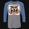Unisex Triblend Three-Quarter Raglan T-Shirt Thumbnail