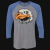 Unisex Triblend Three-Quarter Raglan T-Shirt Thumbnail