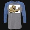 Unisex Triblend Three-Quarter Raglan T-Shirt Thumbnail