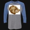 Unisex Triblend Three-Quarter Raglan T-Shirt Thumbnail