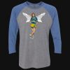 Unisex Triblend Three-Quarter Raglan T-Shirt Thumbnail
