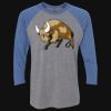 Unisex Triblend Three-Quarter Raglan T-Shirt Thumbnail