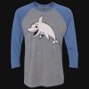 Unisex Triblend Three-Quarter Raglan T-Shirt Thumbnail