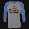 Unisex Triblend Three-Quarter Raglan T-Shirt Thumbnail