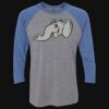 Unisex Triblend Three-Quarter Raglan T-Shirt Thumbnail