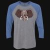 Unisex Triblend Three-Quarter Raglan T-Shirt Thumbnail