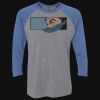 Unisex Triblend Three-Quarter Raglan T-Shirt Thumbnail