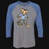 Unisex Triblend Three-Quarter Raglan T-Shirt Thumbnail