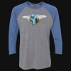Unisex Triblend Three-Quarter Raglan T-Shirt Thumbnail