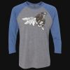 Unisex Triblend Three-Quarter Raglan T-Shirt Thumbnail