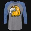 Unisex Triblend Three-Quarter Raglan T-Shirt Thumbnail