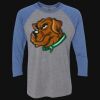 Unisex Triblend Three-Quarter Raglan T-Shirt Thumbnail