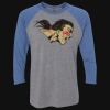 Unisex Triblend Three-Quarter Raglan T-Shirt Thumbnail