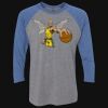 Unisex Triblend Three-Quarter Raglan T-Shirt Thumbnail