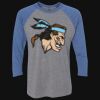 Unisex Triblend Three-Quarter Raglan T-Shirt Thumbnail