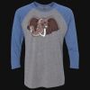 Unisex Triblend Three-Quarter Raglan T-Shirt Thumbnail