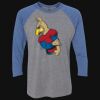 Unisex Triblend Three-Quarter Raglan T-Shirt Thumbnail
