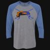 Unisex Triblend Three-Quarter Raglan T-Shirt Thumbnail