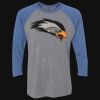 Unisex Triblend Three-Quarter Raglan T-Shirt Thumbnail