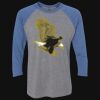 Unisex Triblend Three-Quarter Raglan T-Shirt Thumbnail