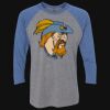 Unisex Triblend Three-Quarter Raglan T-Shirt Thumbnail