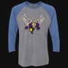 Unisex Triblend Three-Quarter Raglan T-Shirt Thumbnail