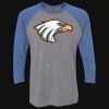 Unisex Triblend Three-Quarter Raglan T-Shirt Thumbnail