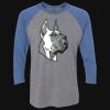 Unisex Triblend Three-Quarter Raglan T-Shirt Thumbnail