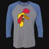 Unisex Triblend Three-Quarter Raglan T-Shirt Thumbnail