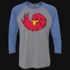 Unisex Triblend Three-Quarter Raglan T-Shirt Thumbnail