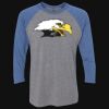 Unisex Triblend Three-Quarter Raglan T-Shirt Thumbnail