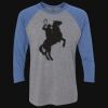 Unisex Triblend Three-Quarter Raglan T-Shirt Thumbnail
