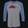 Unisex Triblend Three-Quarter Raglan T-Shirt Thumbnail