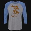 Unisex Triblend Three-Quarter Raglan T-Shirt Thumbnail