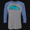 Unisex Triblend Three-Quarter Raglan T-Shirt Thumbnail