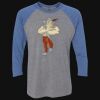Unisex Triblend Three-Quarter Raglan T-Shirt Thumbnail
