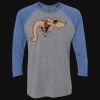 Unisex Triblend Three-Quarter Raglan T-Shirt Thumbnail