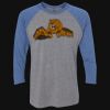Unisex Triblend Three-Quarter Raglan T-Shirt Thumbnail