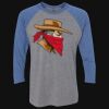 Unisex Triblend Three-Quarter Raglan T-Shirt Thumbnail