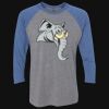Unisex Triblend Three-Quarter Raglan T-Shirt Thumbnail