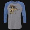 Unisex Triblend Three-Quarter Raglan T-Shirt Thumbnail