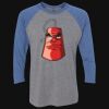 Unisex Triblend Three-Quarter Raglan T-Shirt Thumbnail