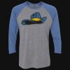Unisex Triblend Three-Quarter Raglan T-Shirt Thumbnail