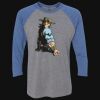 Unisex Triblend Three-Quarter Raglan T-Shirt Thumbnail
