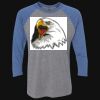 Unisex Triblend Three-Quarter Raglan T-Shirt Thumbnail